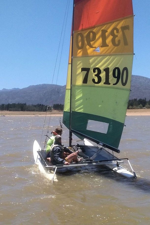 Hobie catamaran sailing lesson at Theewaterskloof Dam