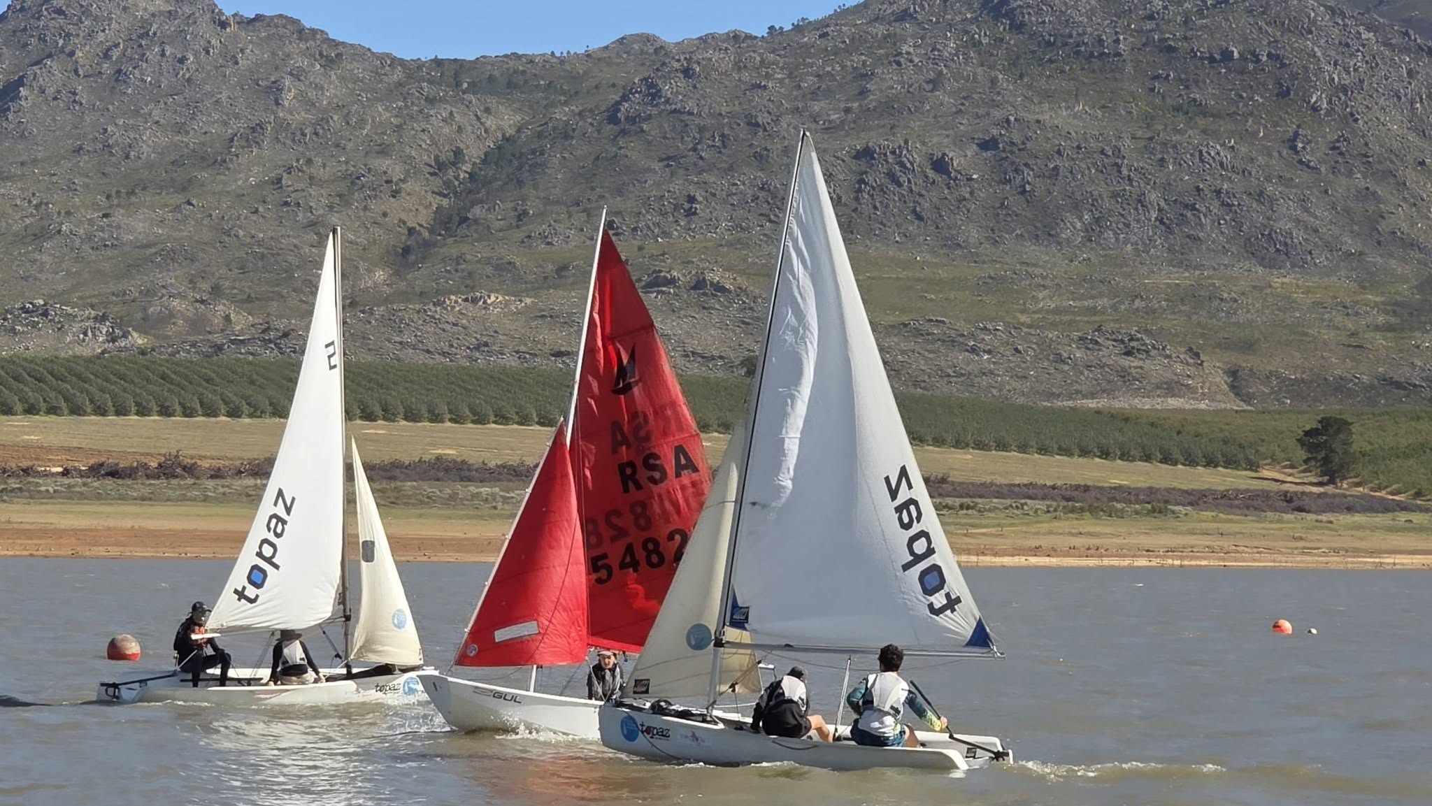 Topaz dinghies sailing on Theewaterskloof Dam